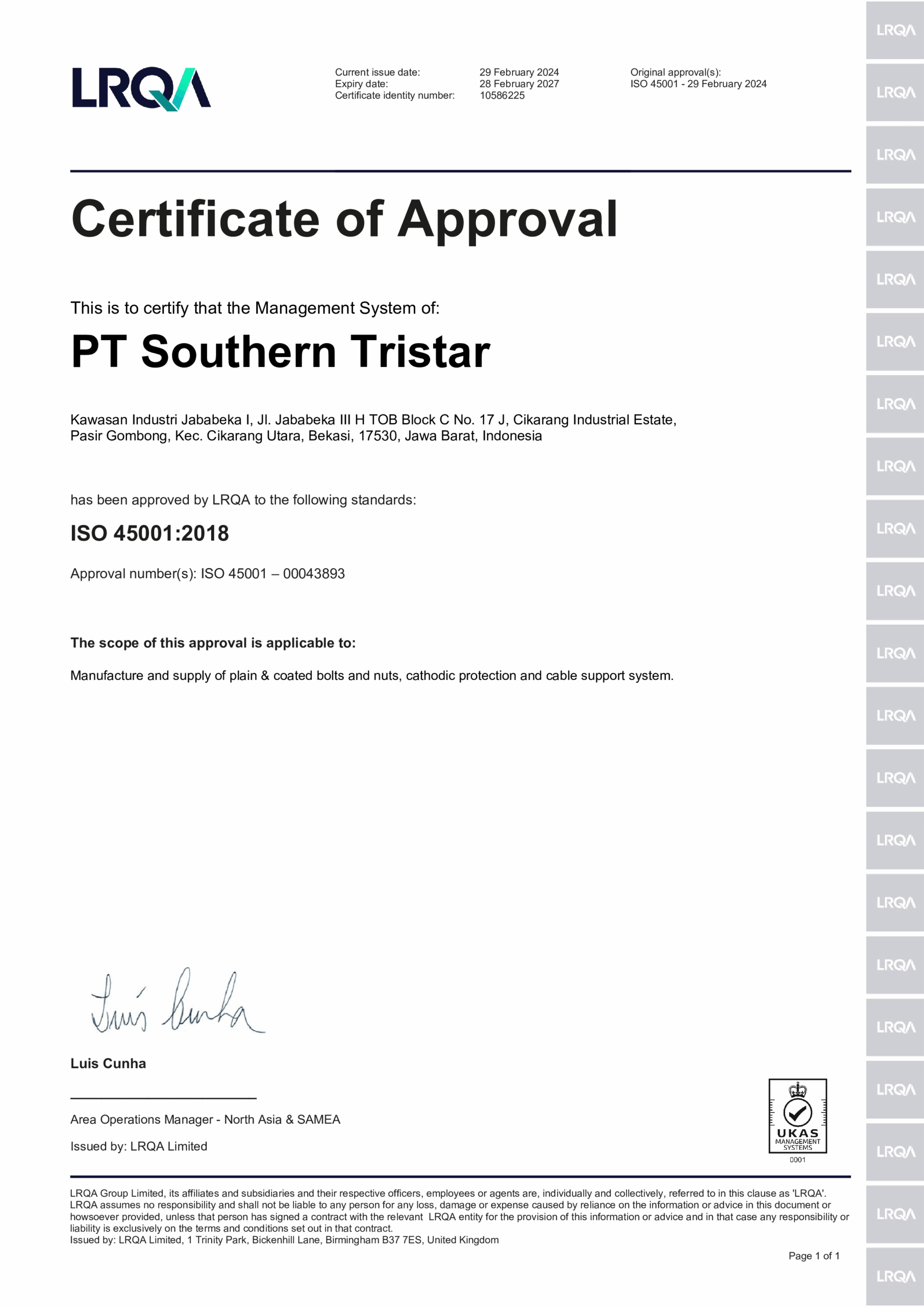 PTSTS ISO 45001